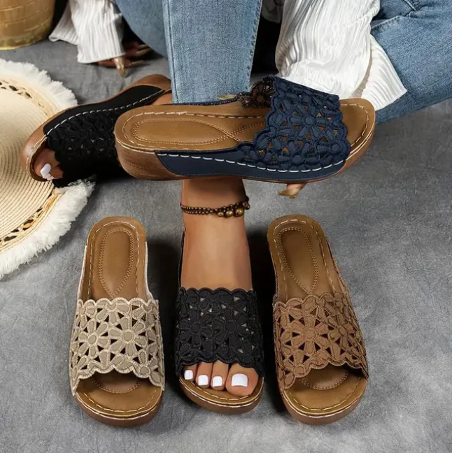 🌸 Breathable, orthopedic slippers for women with open toes, soft cushioning and arch support | All-day comfort, foot pain relief 👣✨